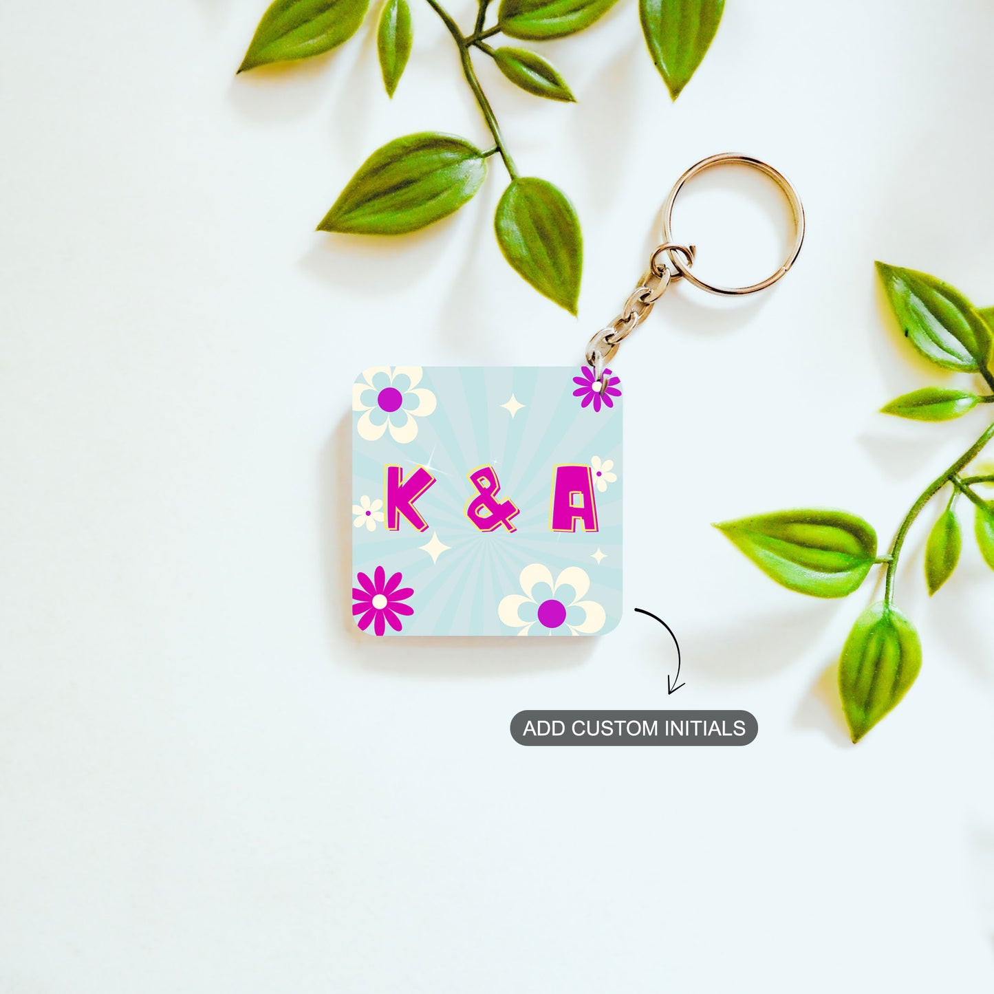 Bonded by Initials – Custom Acrylic Keychain