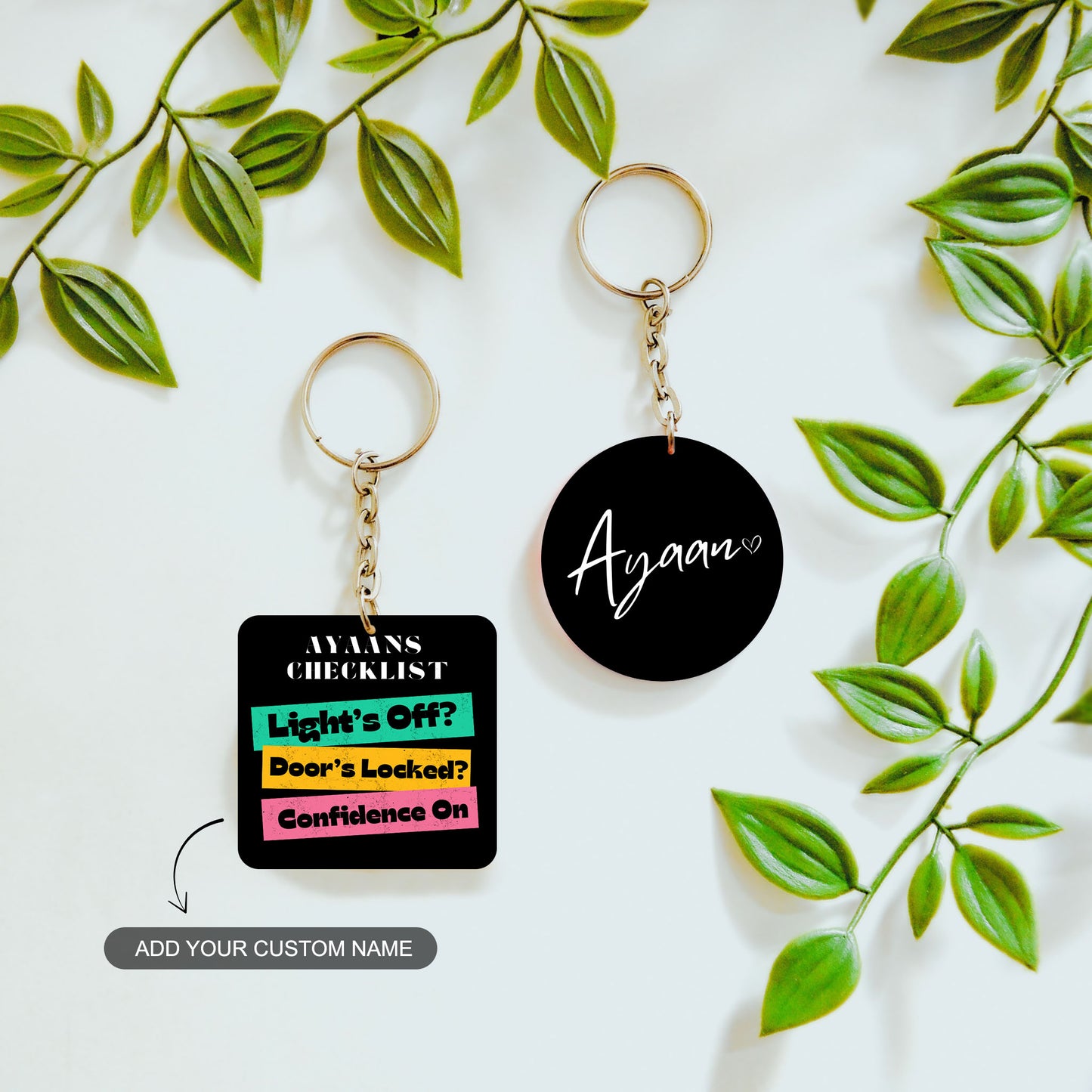 Reminder Checklist – Custom Acrylic Keychain Bundle (Set of 2)
