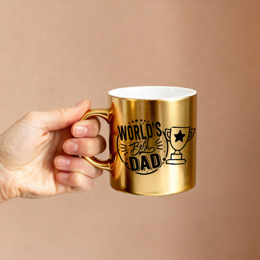 World's Best Dad – Custom Gold Metallic Mug