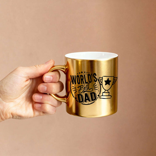 World's Best Dad – Custom Gold Metallic Mug