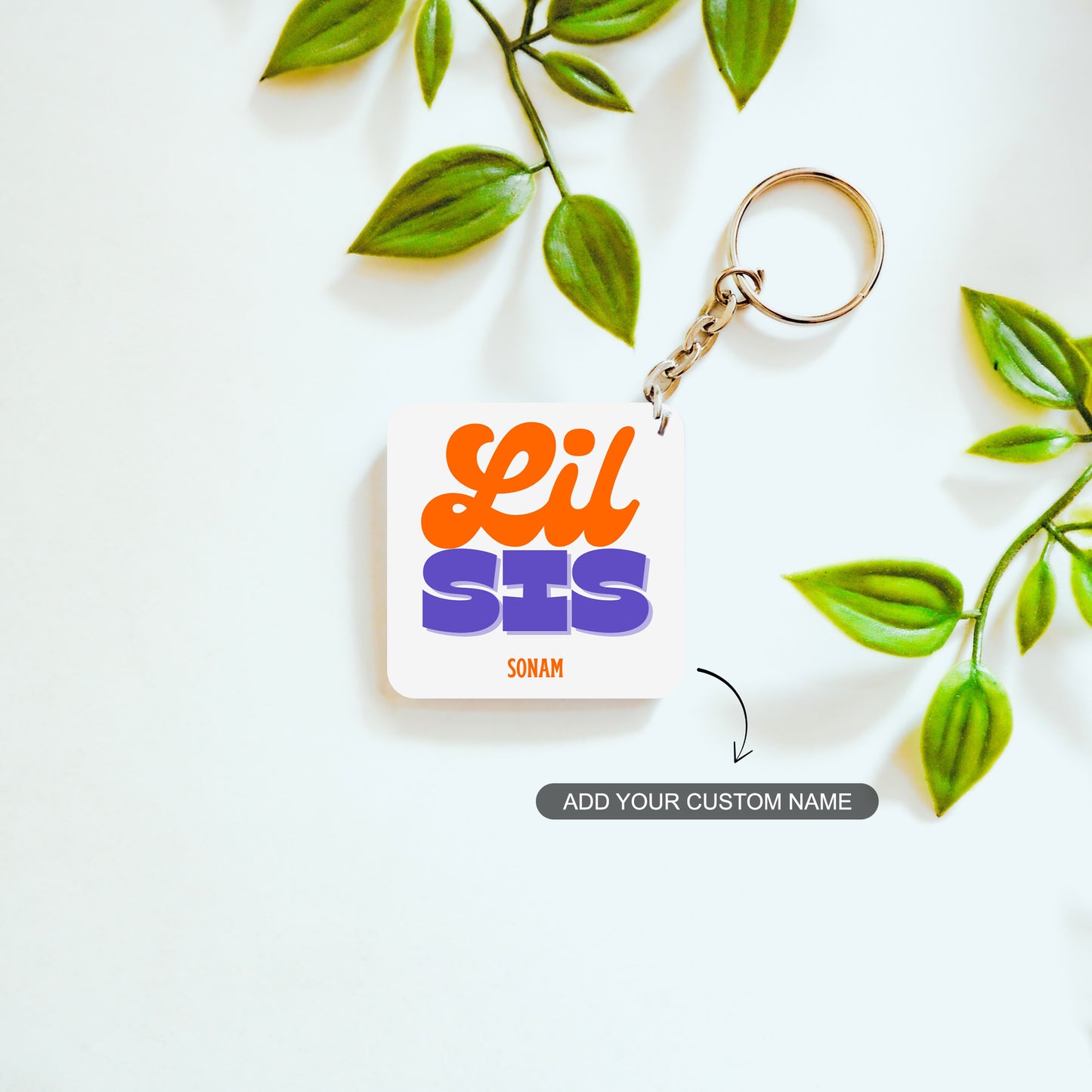 Lil Sis & Big Bro – Custom Acrylic Keychain Bundle (Set of 2)