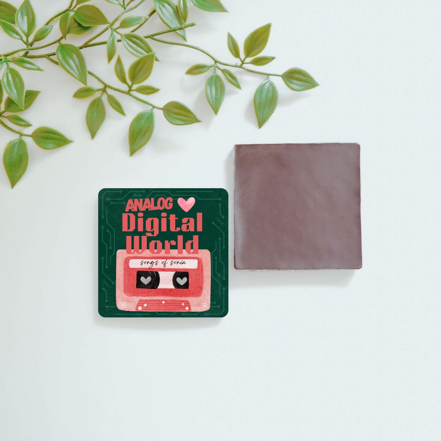Analog Love, Digital Vibes - Custom Fridge Magnet