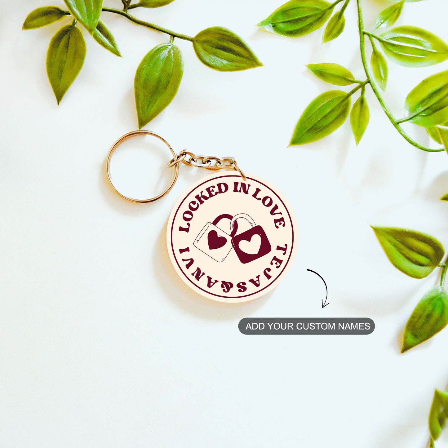 Locked in Love – Custom Acrylic Keychain Bundle (Set of 2)