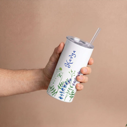 Lavender Fields - Custom Tumbler with Straw