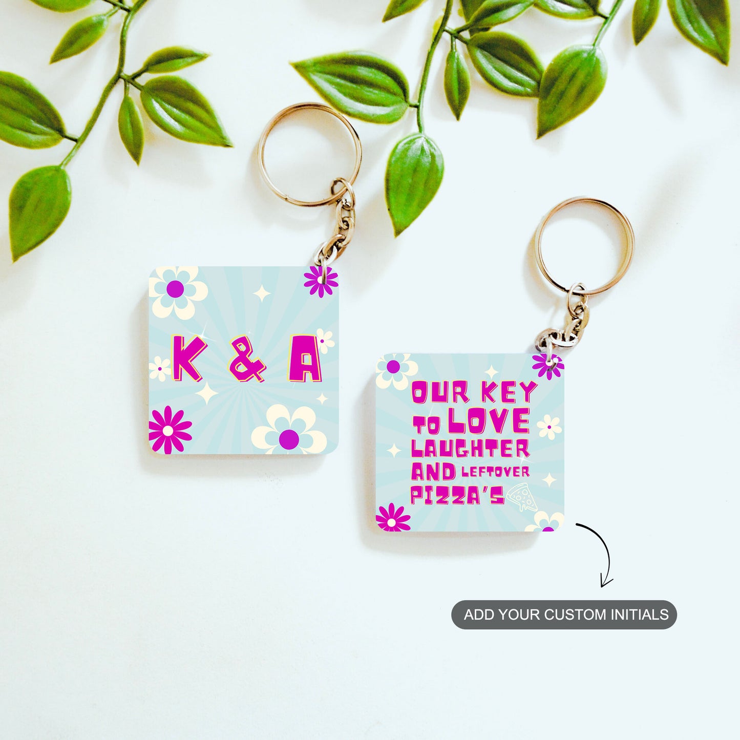 Slice of Love – Custom Acrylic Keychain Bundle (Set of 2)