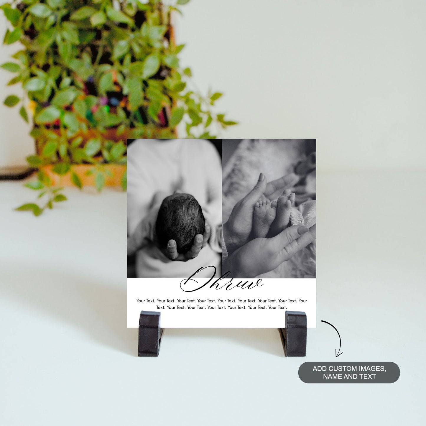 First Family Portrait – Custom Ceramic Tile Bundle (Set of 2)