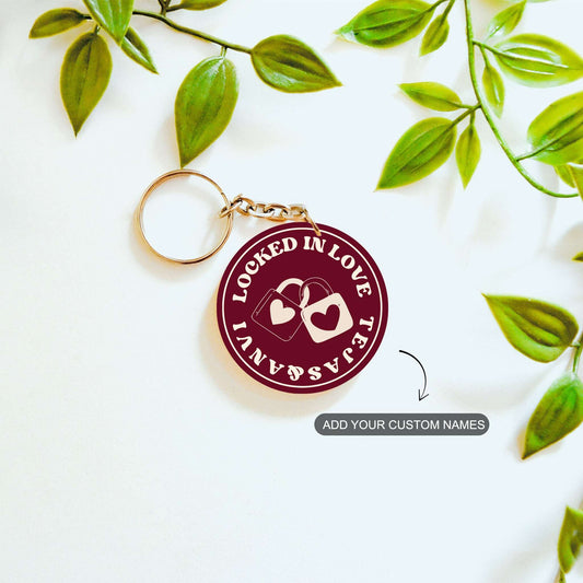 Locked in Love – Custom Acrylic Keychain Bundle (Set of 2)