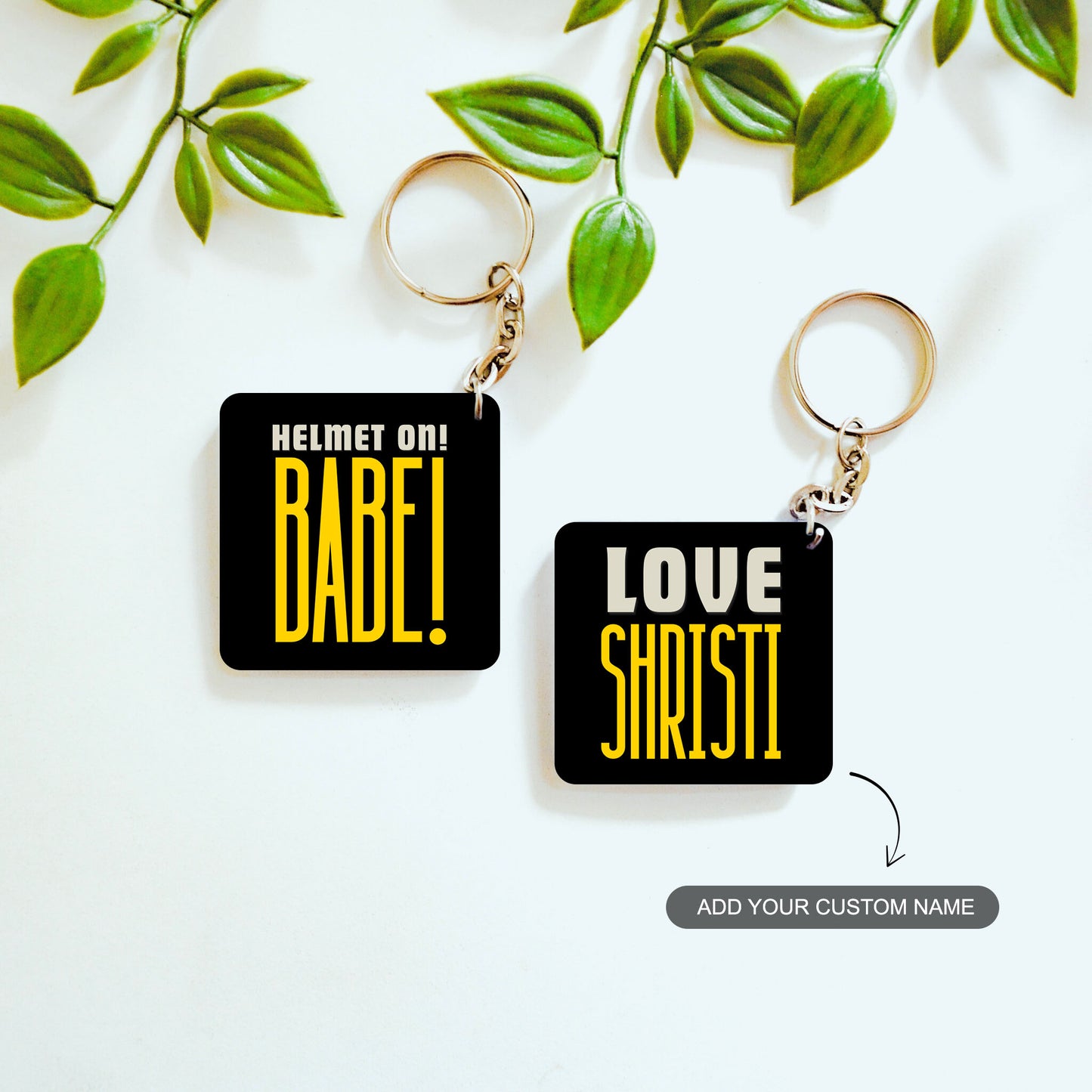 Helmet On, Babe – Custom Acrylic Keychain Bundle (Set of 3)