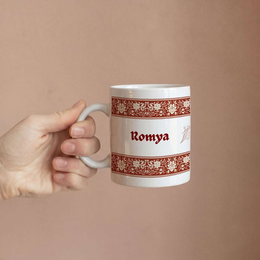 Festive Florals - Custom White Mug
