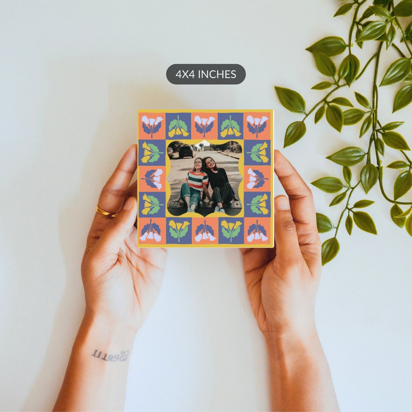 Petals & Portrait – Custom Ceramic Tile