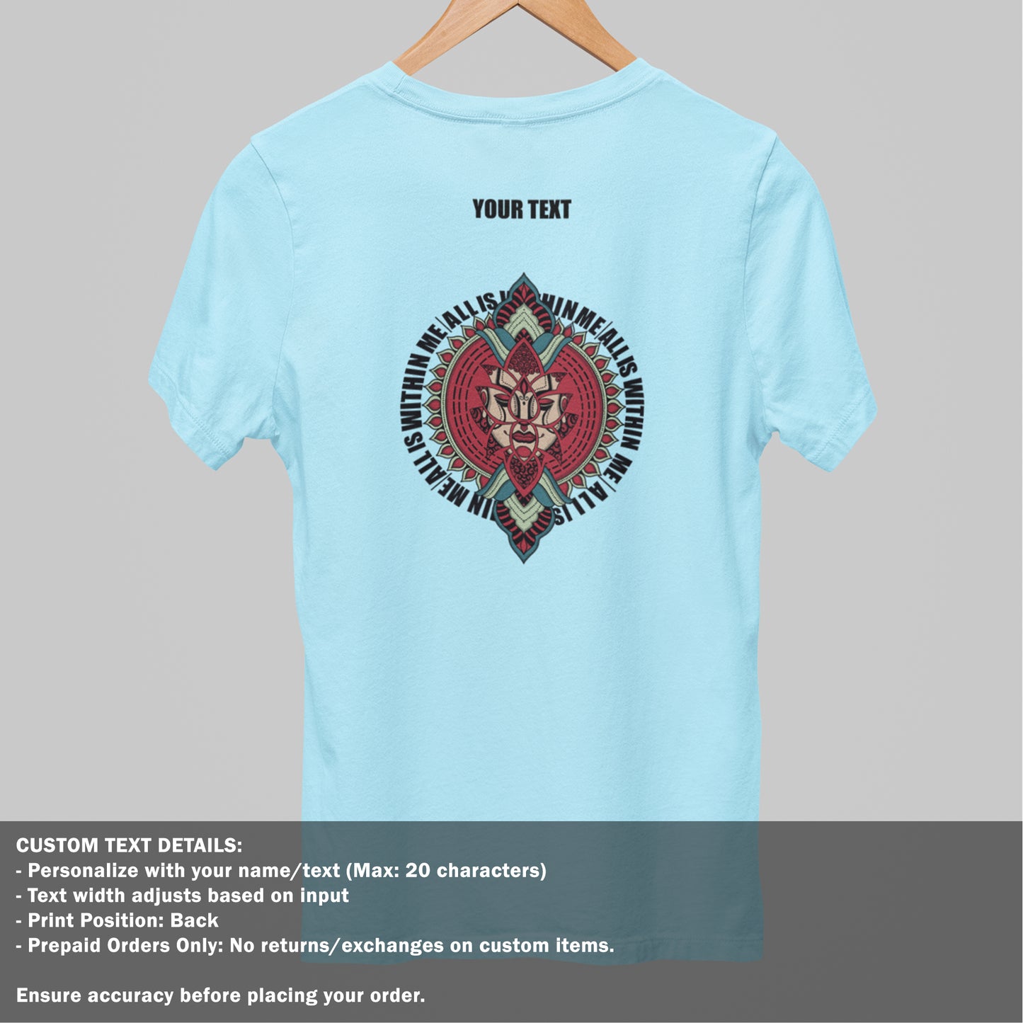 All is Within Me - Back Print TShirt - Women