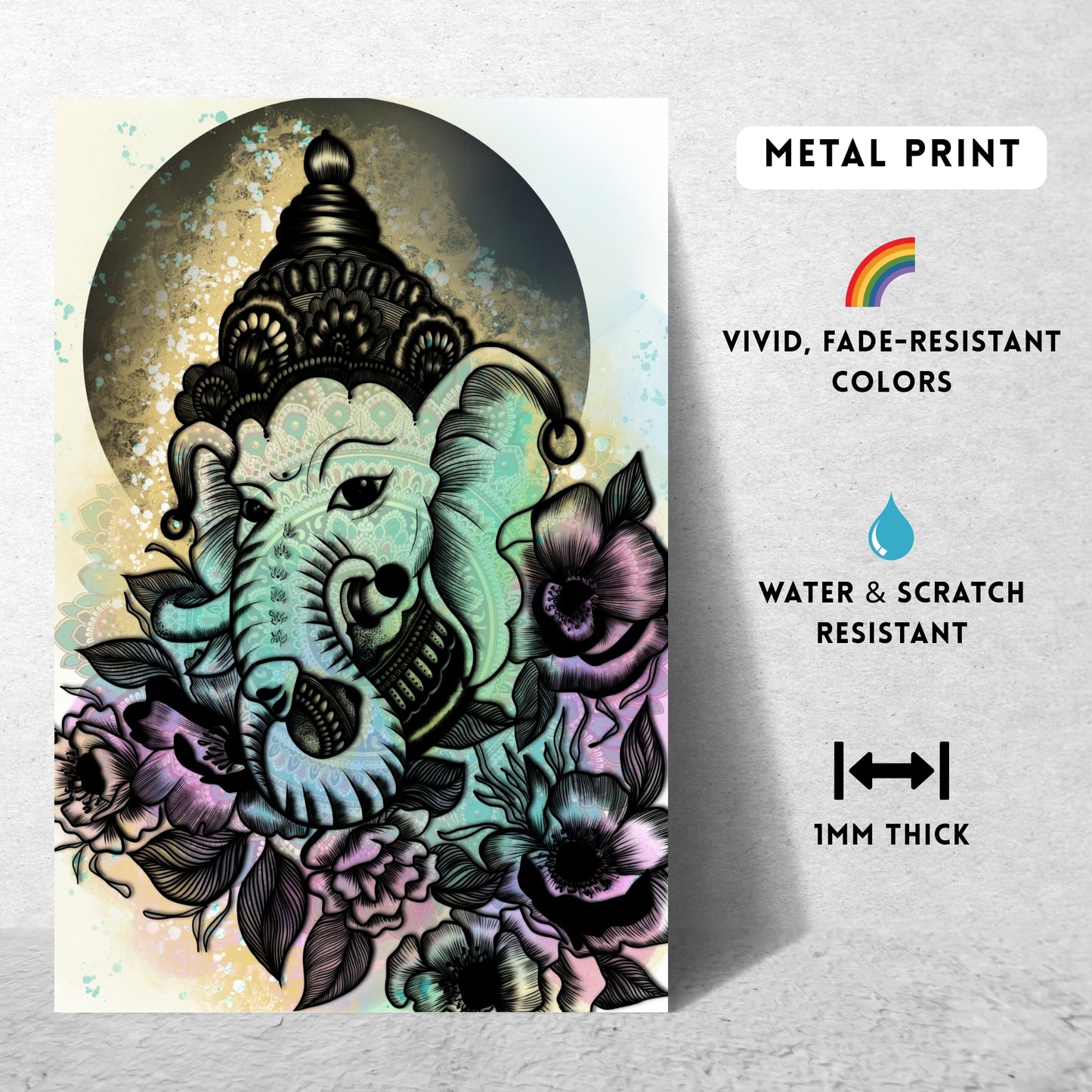Metal print features