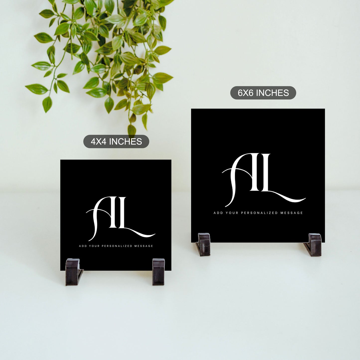 A Gift from the Heart – Custom Initials Ceramic Tile