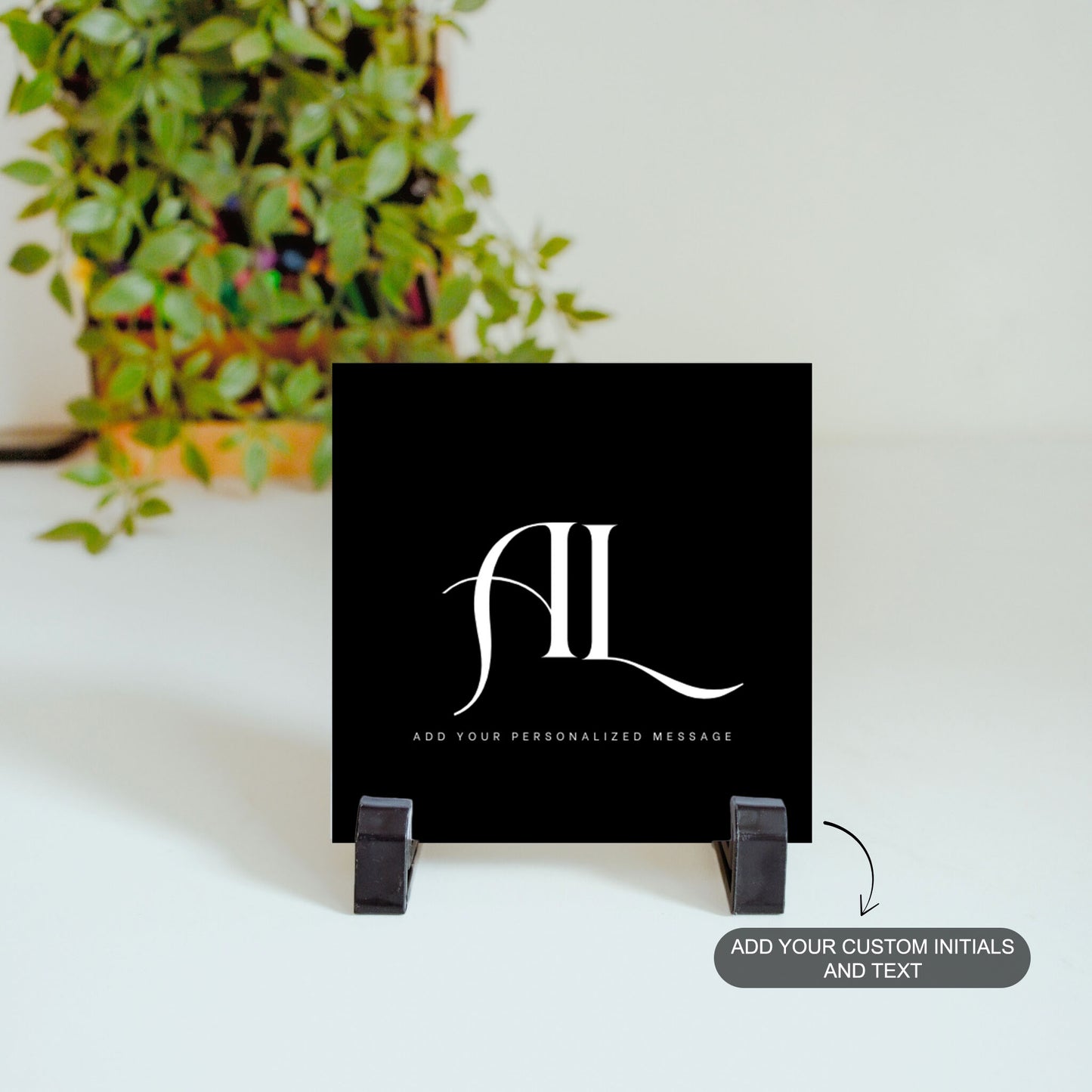A Gift from the Heart – Custom Initials Ceramic Tile
