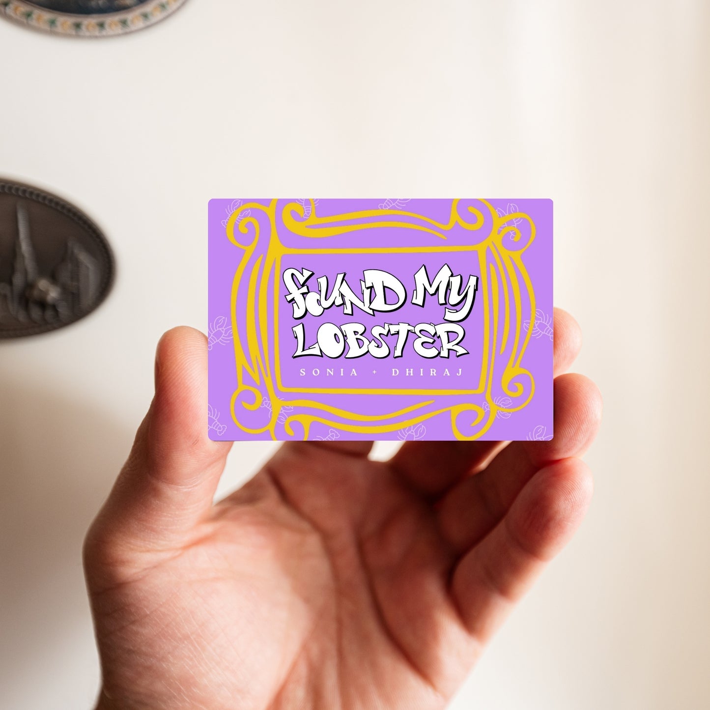 Found My Lobster custom name fridge magnet – handheld romantic gift