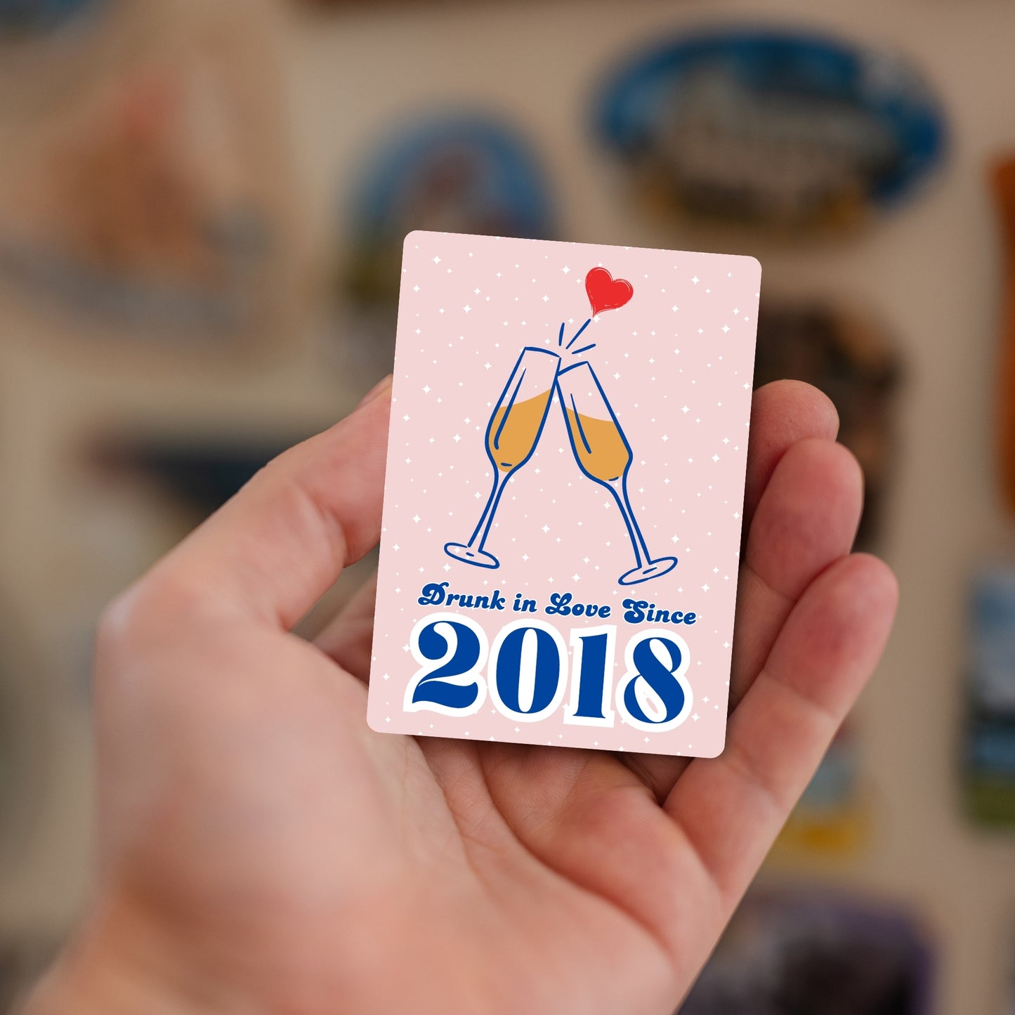 Drunk in Love fridge magnet – handheld personalized gift