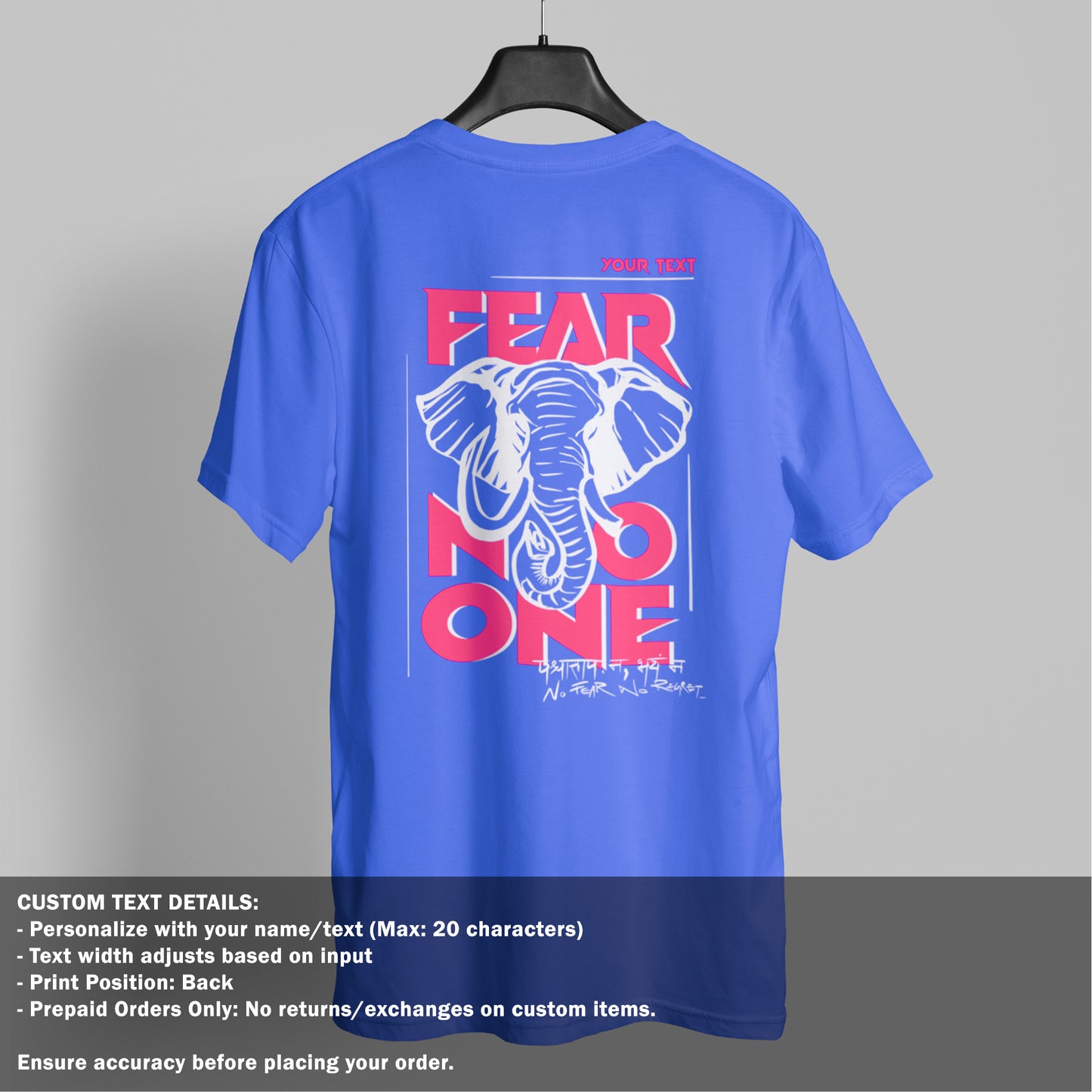 Fear No One - Heavyweight Oversized T Shirt - Men