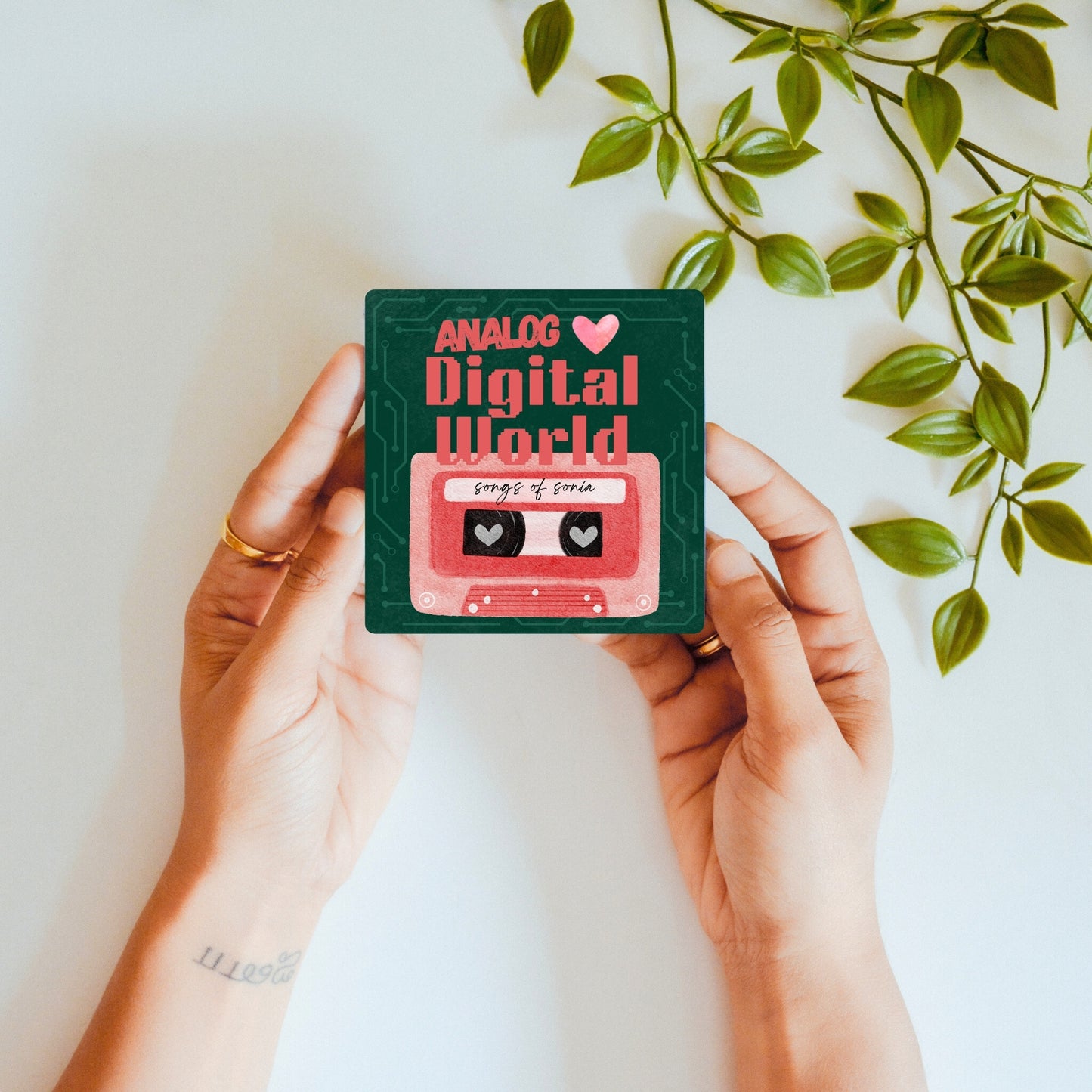 Analog Love, Digital Vibes - Custom Fridge Magnet