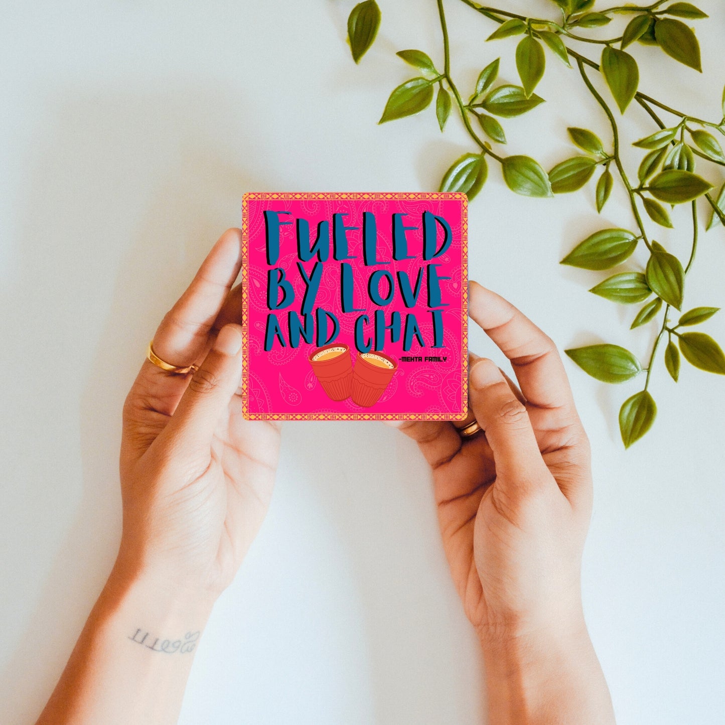 Fueled by Love & Chai - Custom Fridge Magnet
