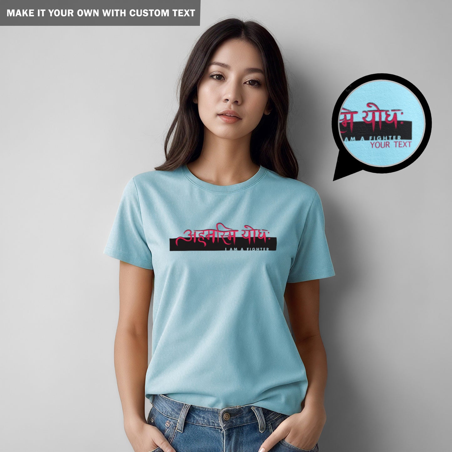 I am a Fighter - Sanskrit TShirt - Women