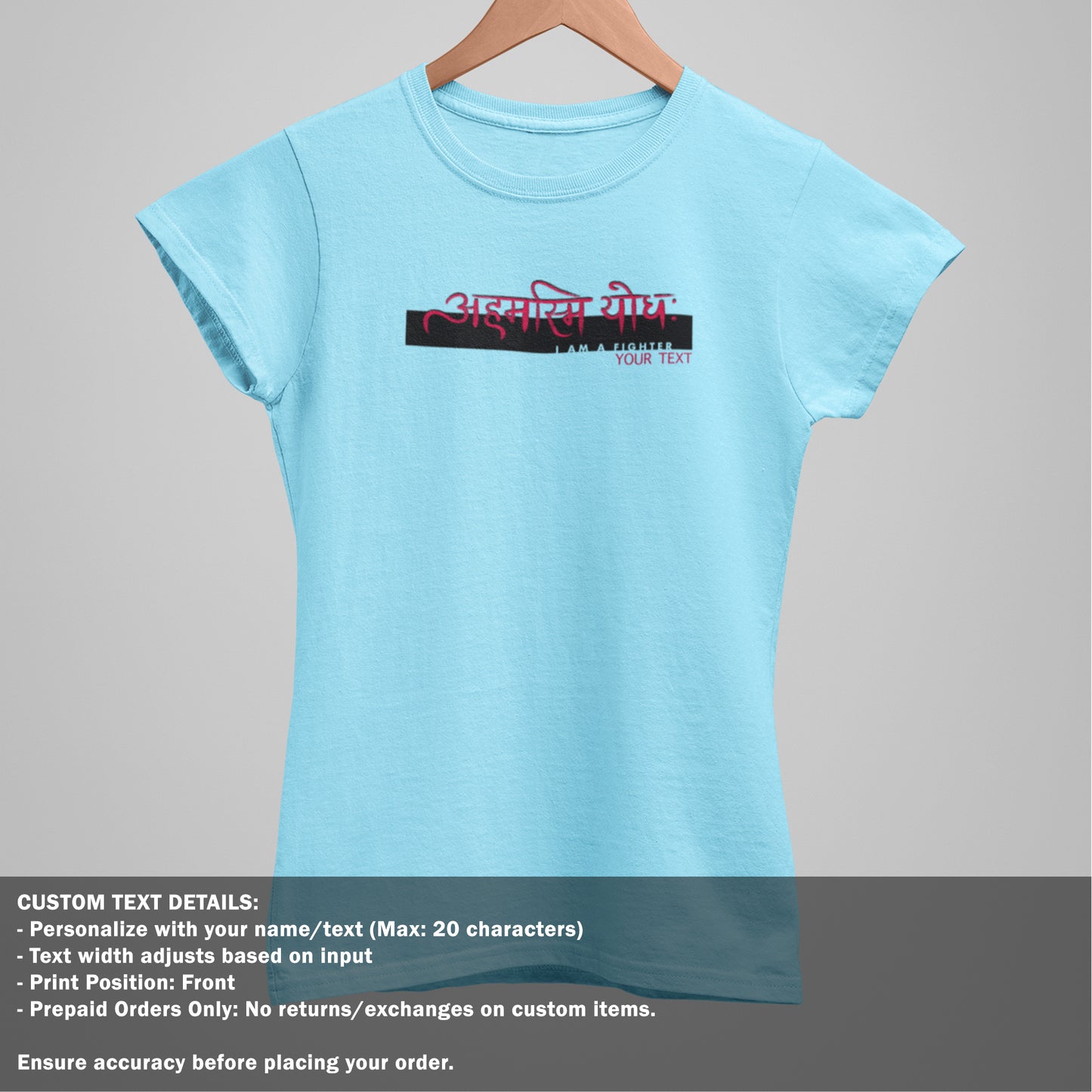 I am a Fighter - Sanskrit TShirt - Women