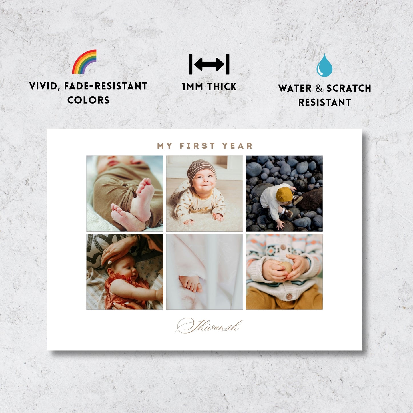 My First Year – Custom Baby Metal Print