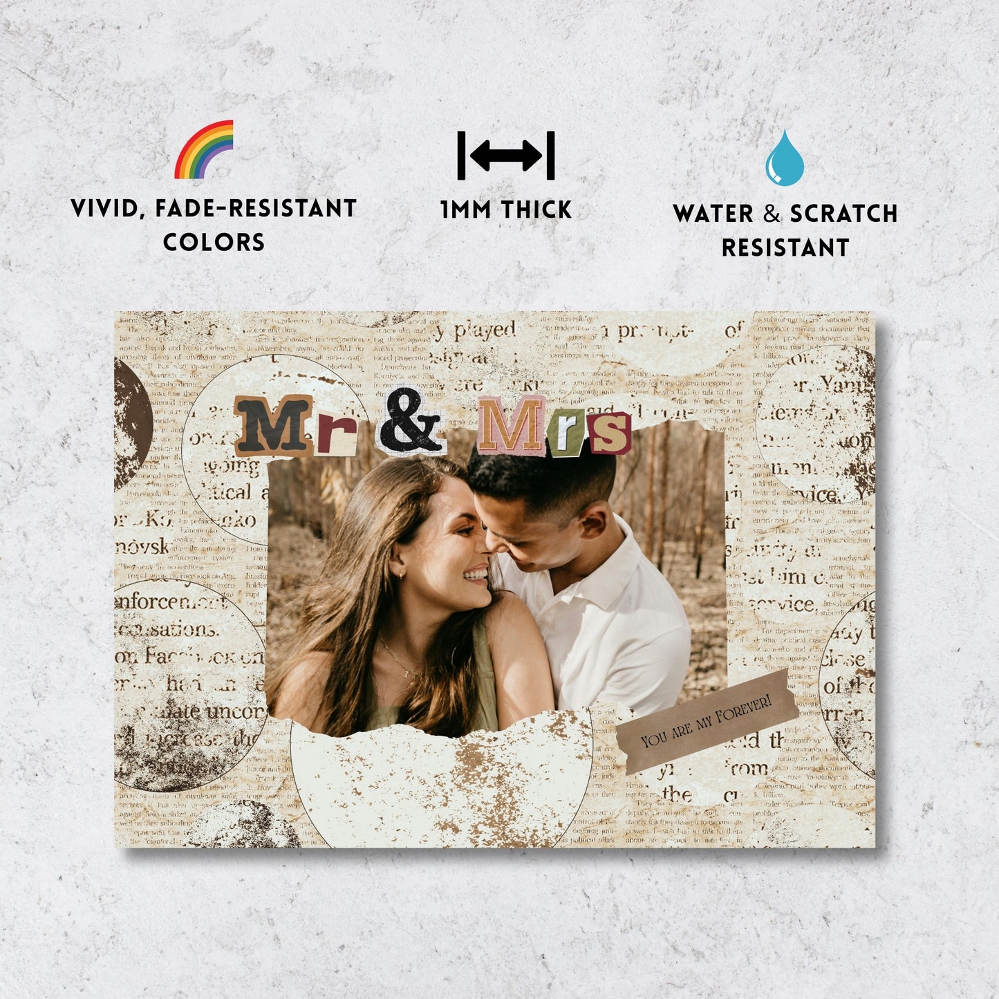 Mr & Mrs – Custom Photo Metal Print