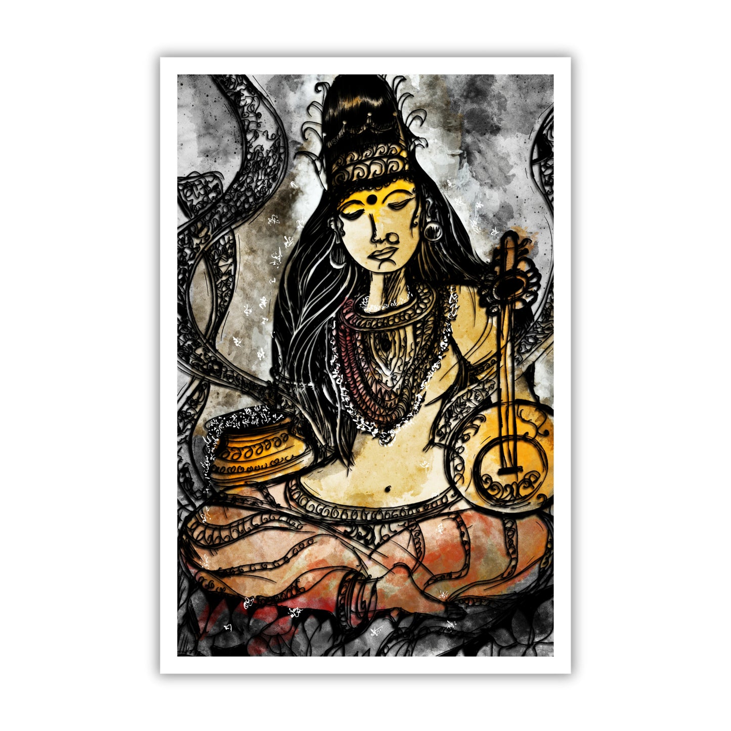 Maa Saraswati Art Print
