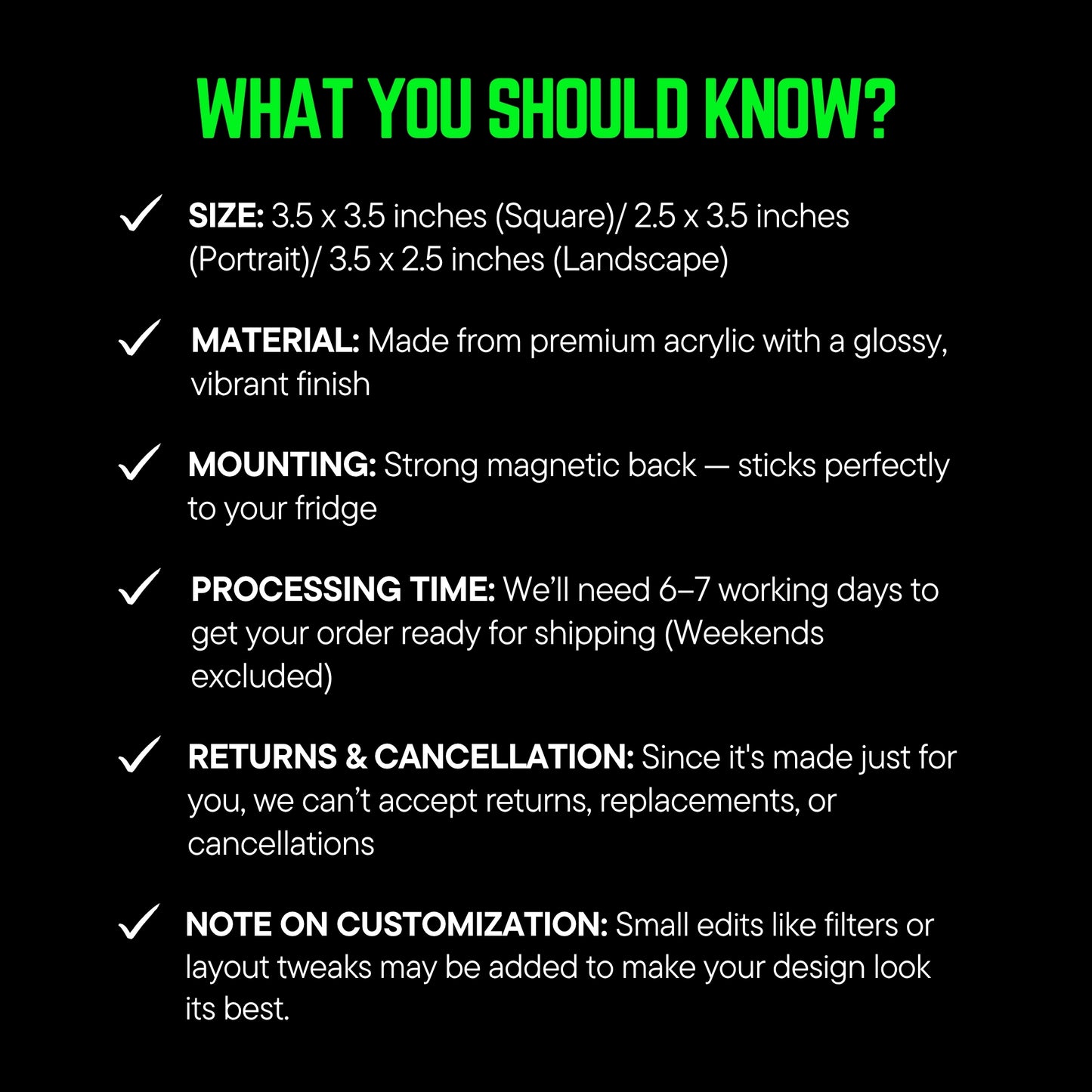 Custom Photo Fridge Magnet