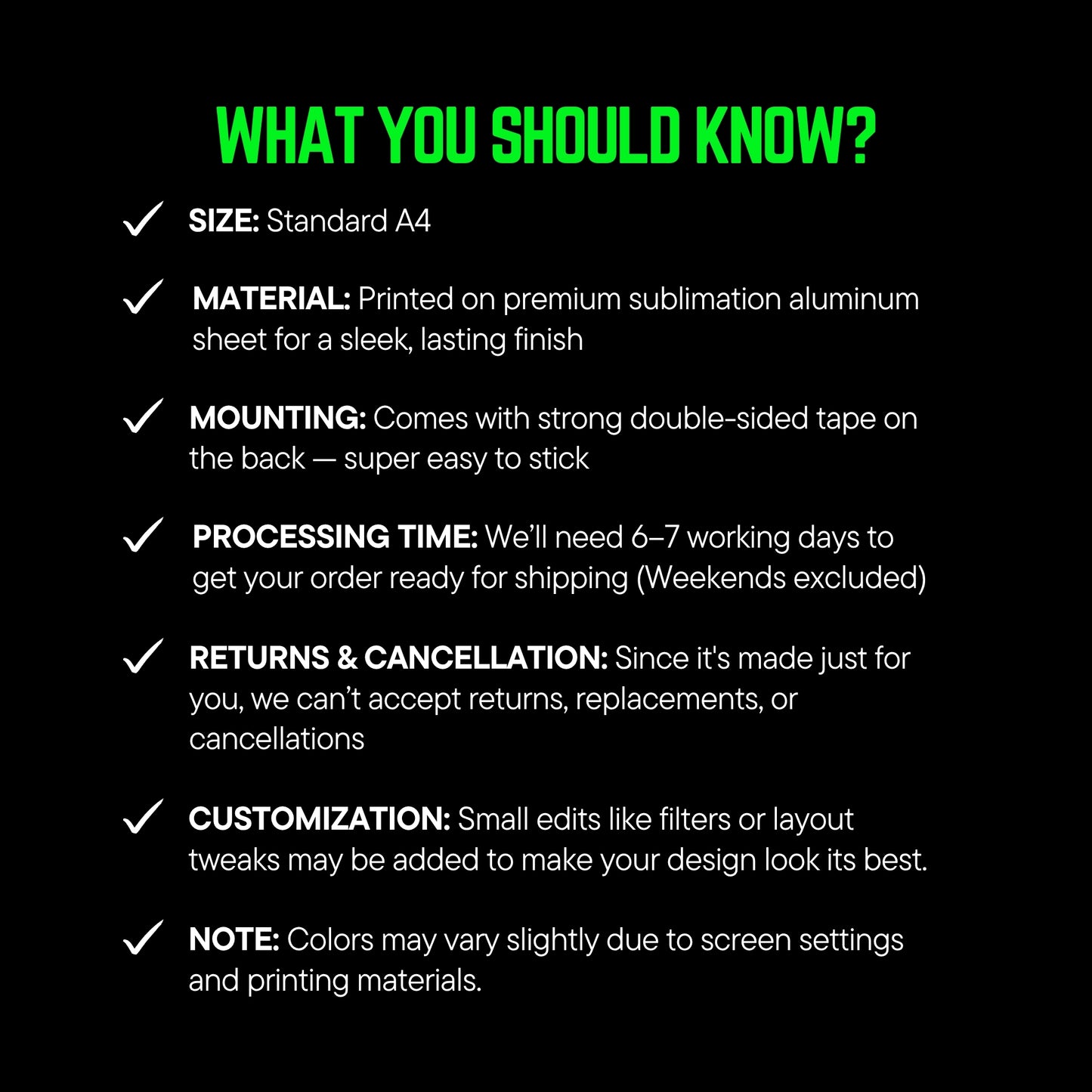 What you should know?