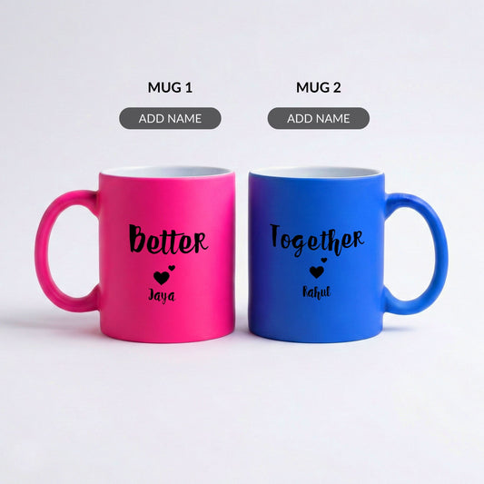 Better Together - Custom Neon Mug (Set of 2)