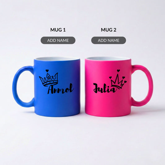 Crowned in Love - Custom Neon Mug (Set of 2)