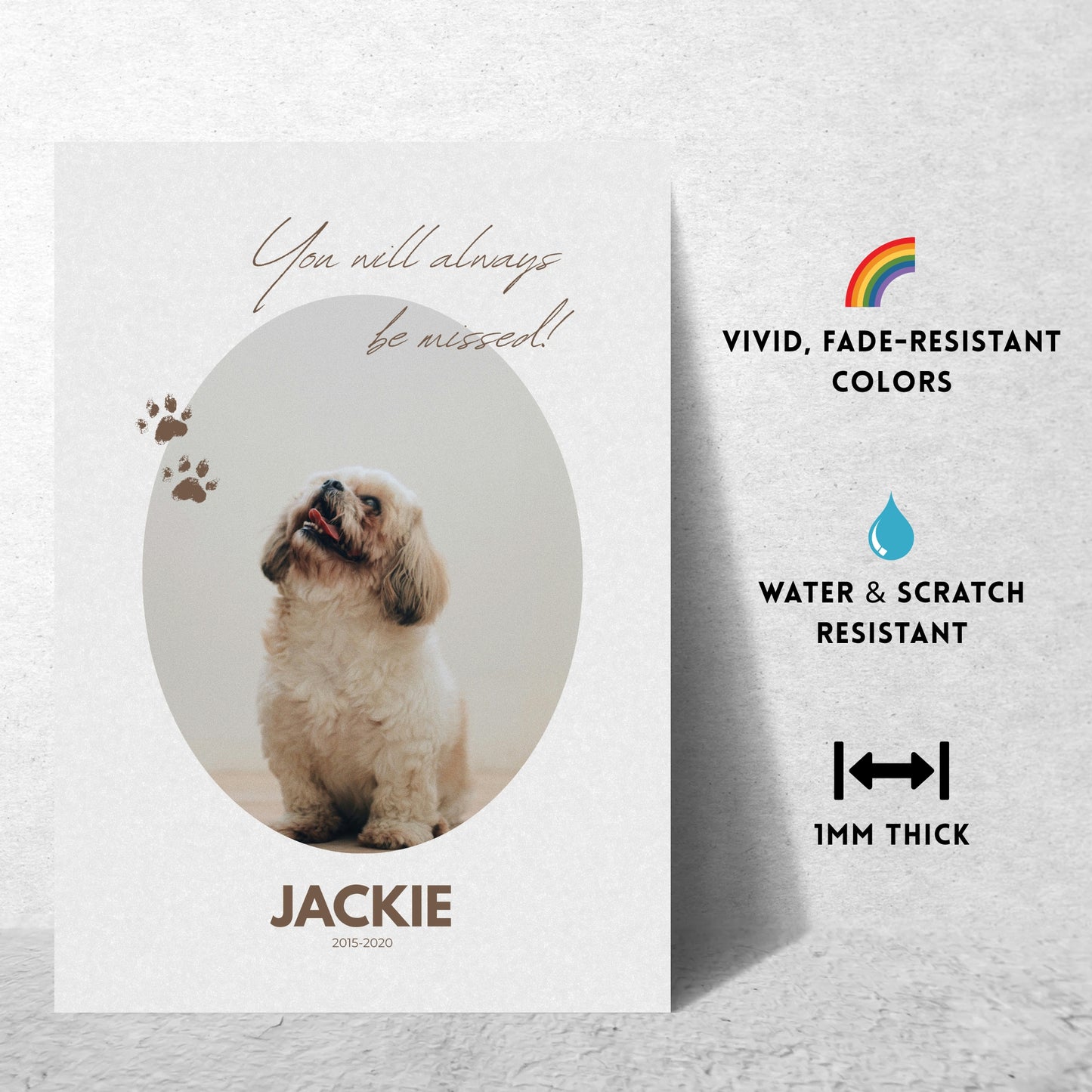 Pawprint – Custom Pet Memorial Metal Print