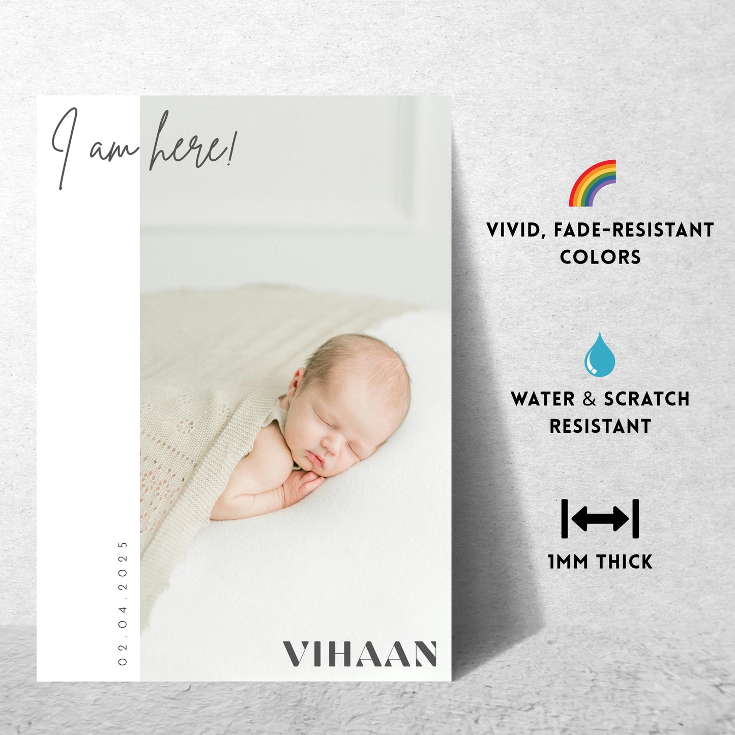 I Am Here – Custom Baby Metal Print