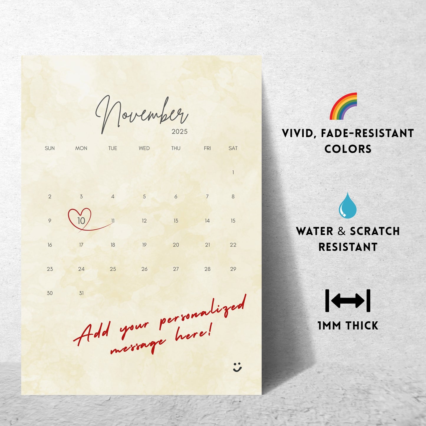 Special Day - Custom Metal Calendar