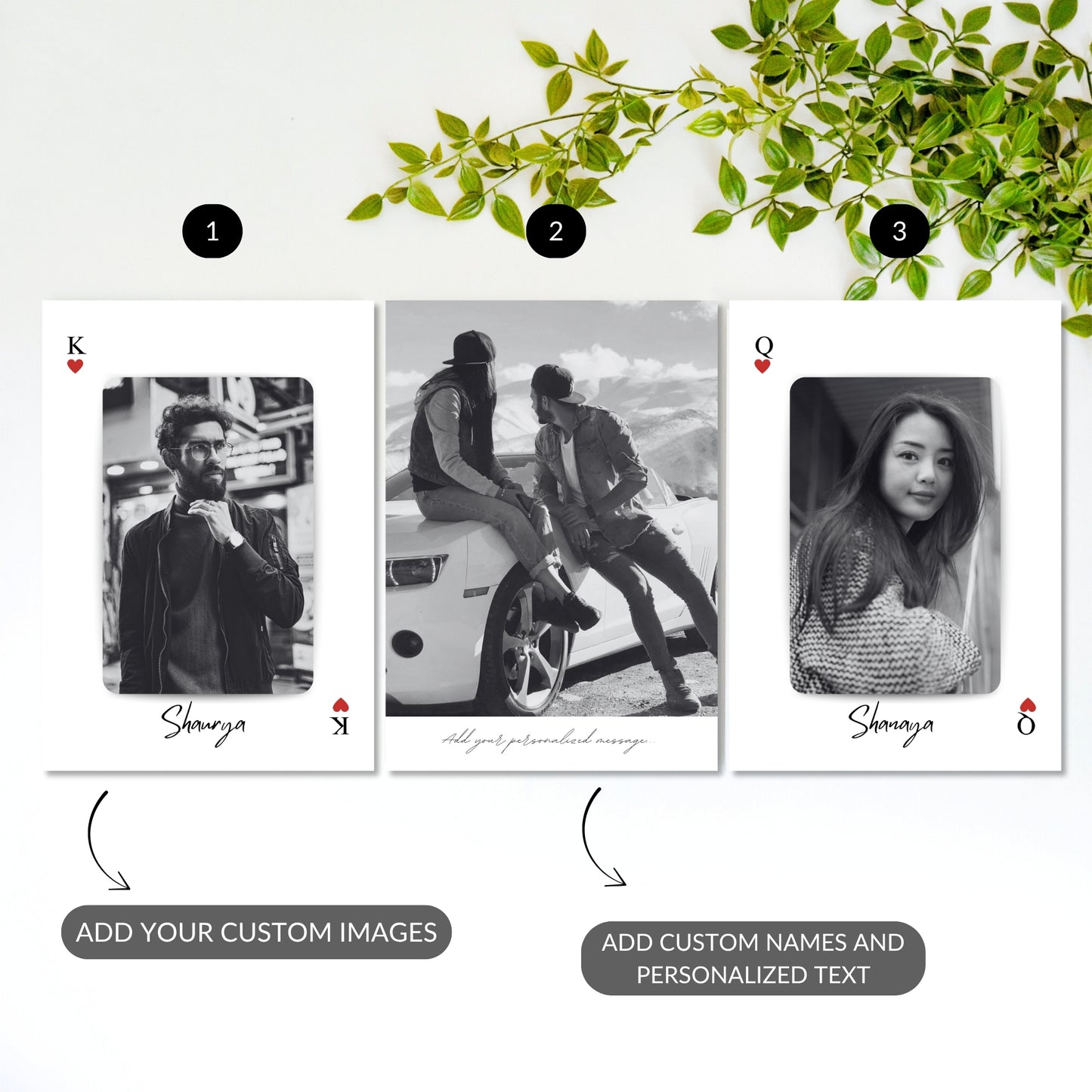 King & Queen of Hearts – Custom Couple Metal Print Bundle (Set of 3)