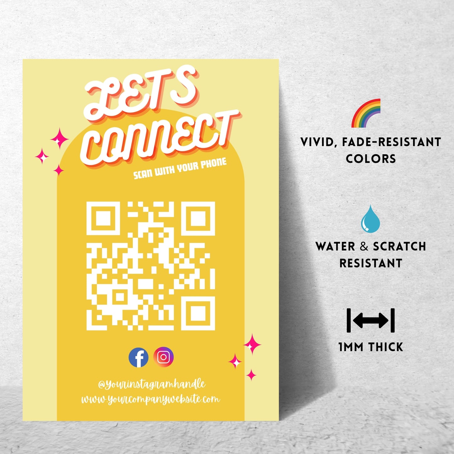 Quirky Business Display – Custom QR Metal Print
