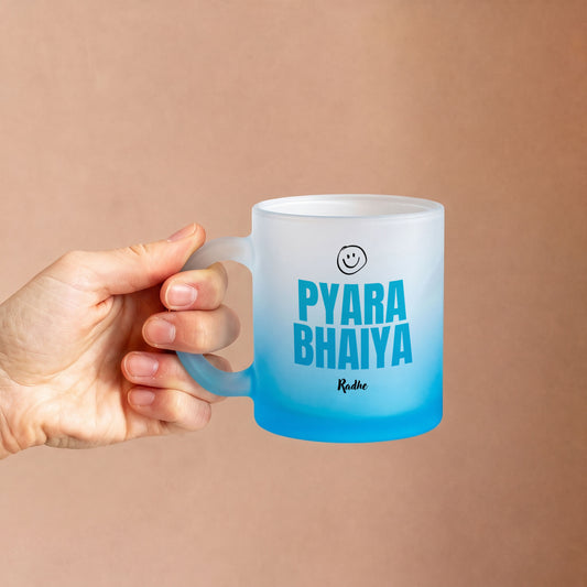 Pyara Bhaiya β Custom Blue Frosty Mug