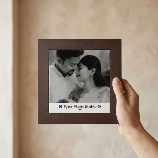 Pyare Bhaiya Bhabhi - Custom Framed Ceramic Tile
