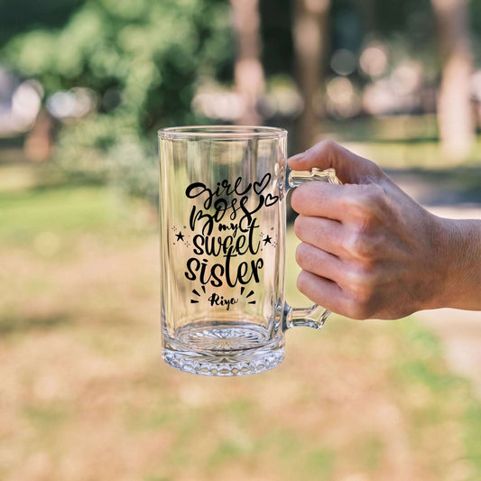 Girl Boss Sister - Custom Beer Mug