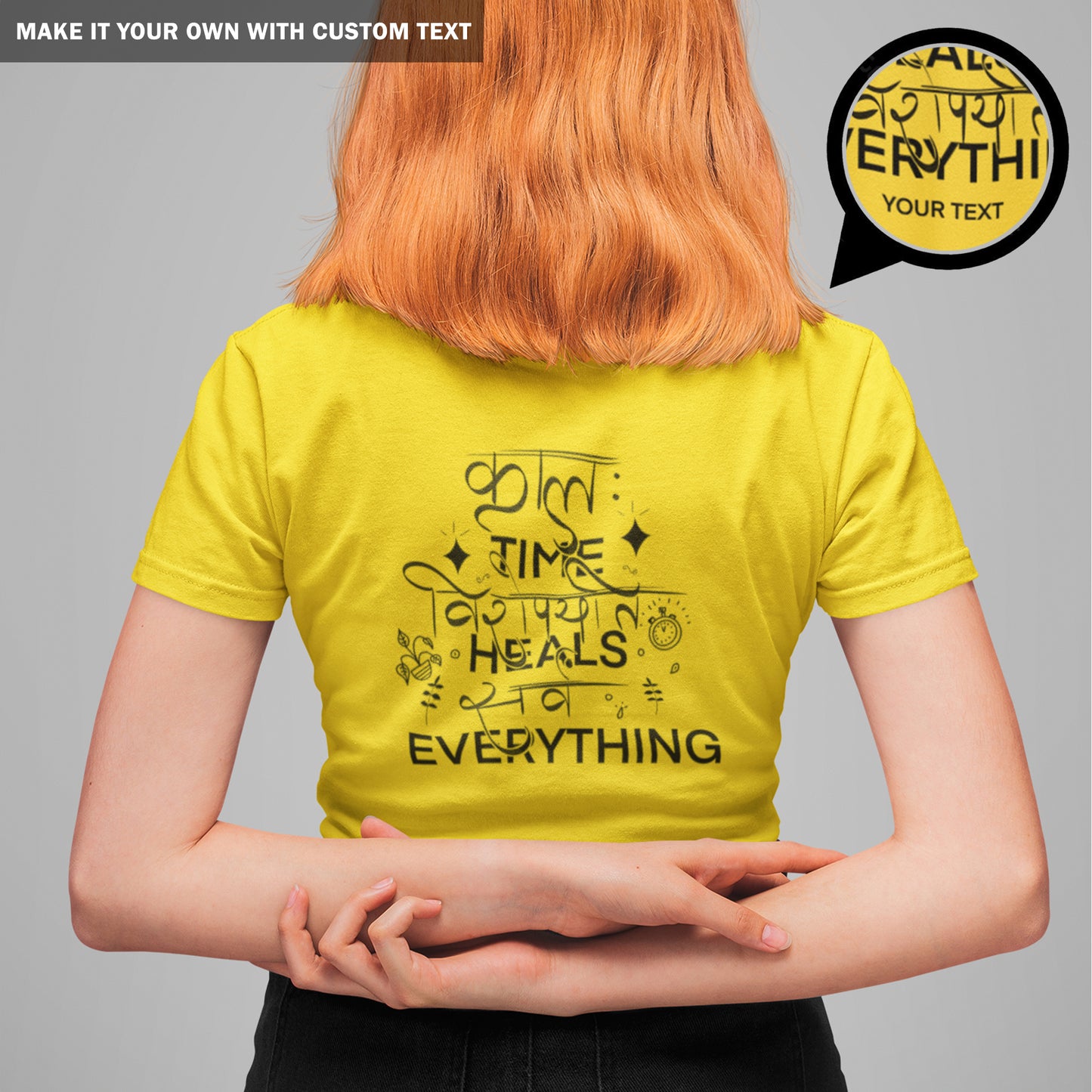 Time Heals Everything - Back Printed TShirt - Women