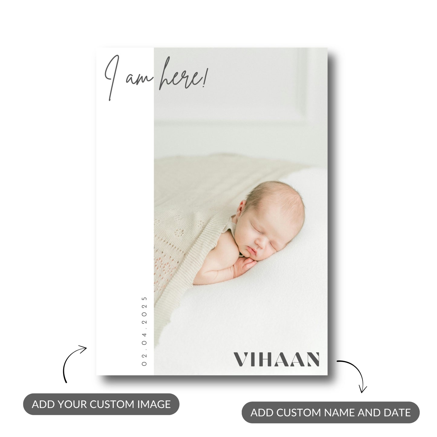 I Am Here – Custom Baby Metal Print