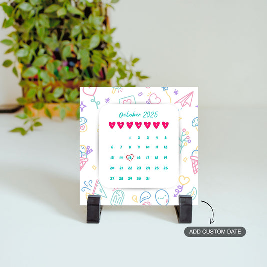 Sweet Beginnings – Custom Calendar Ceramic Tile