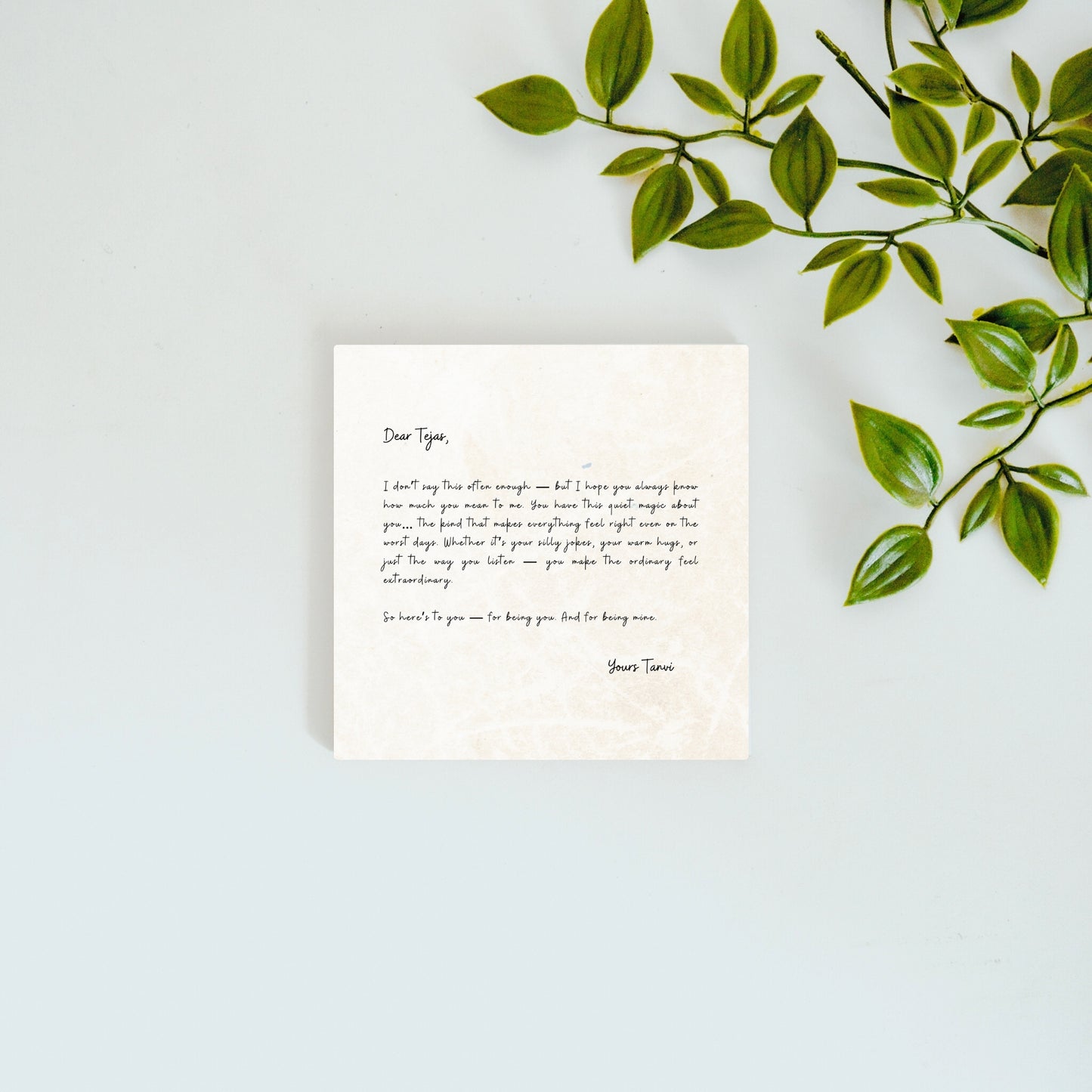 Love Letter - Custom Ceramic Tile