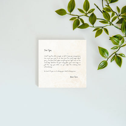 Love Letter - Custom Ceramic Tile