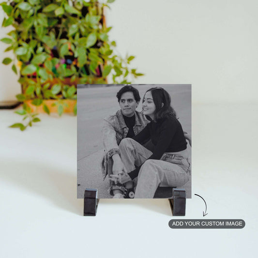 Black & White Keepsake  – Custom Ceramic Tile