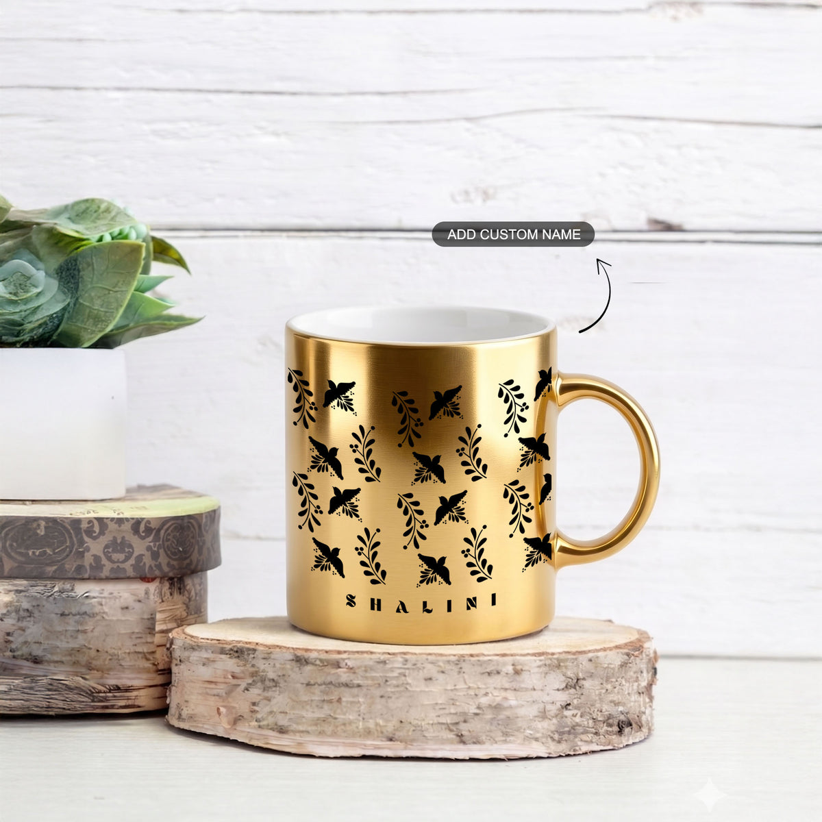 Bold in Gold – Custom Gold Metallic Mug