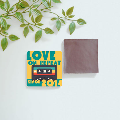Love on Repeat - Custom Fridge Magnet