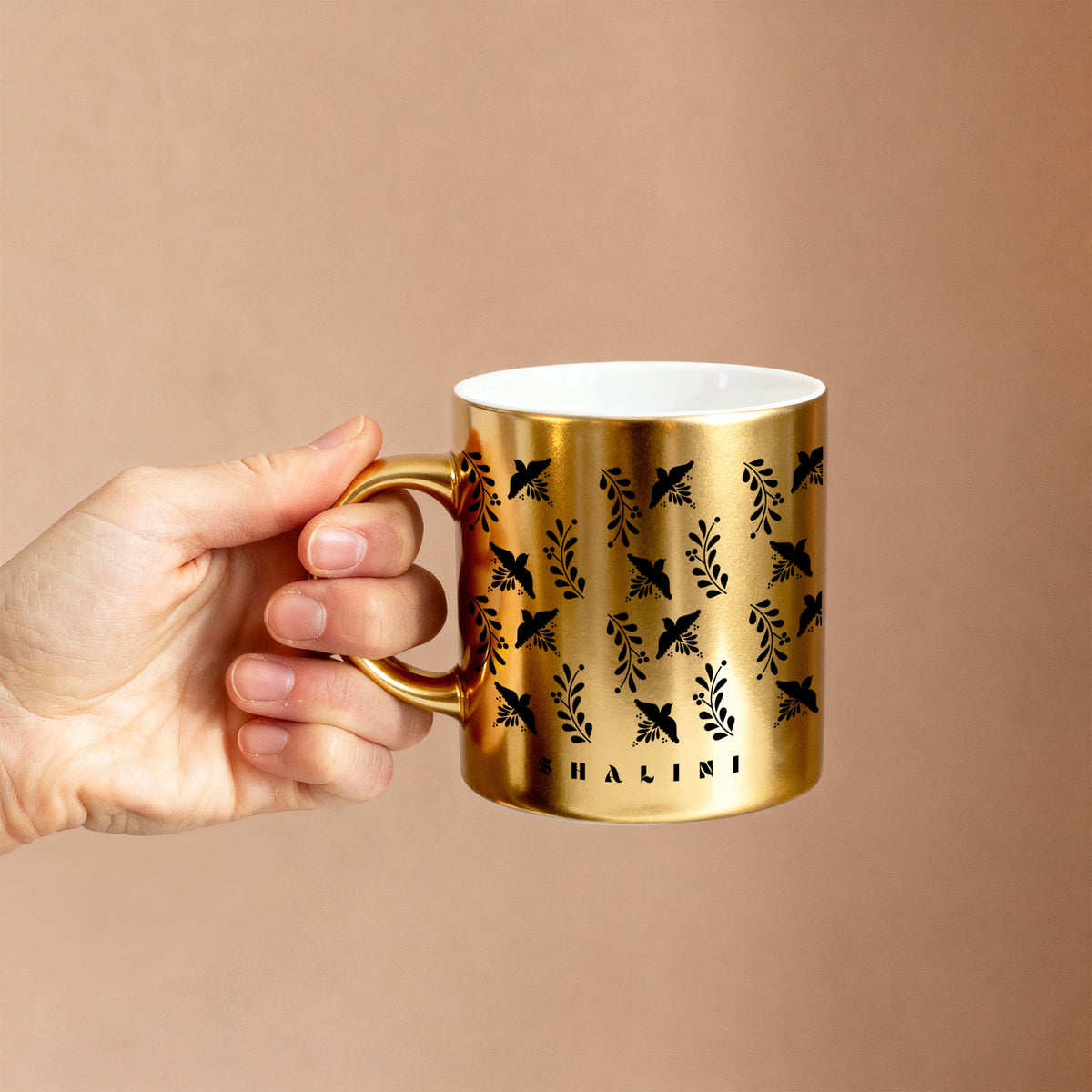 Bold in Gold – Custom Gold Metallic Mug