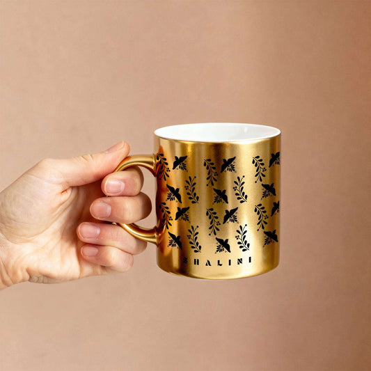 Bold in Gold – Custom Gold Metallic Mug